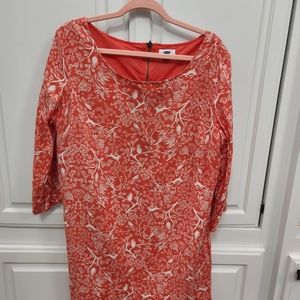 Orange floral sz XL long sleeve dress from Old Navy